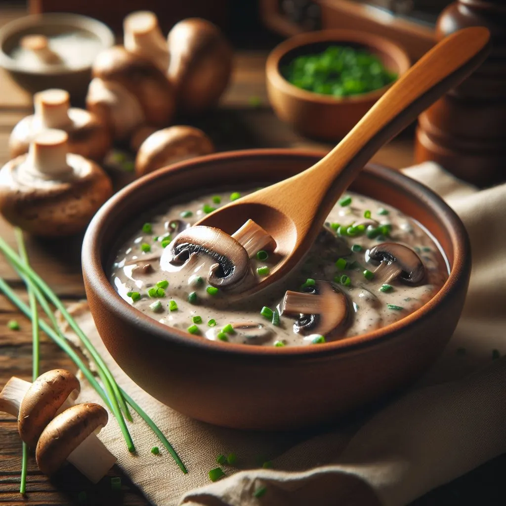 salsa de champiñones